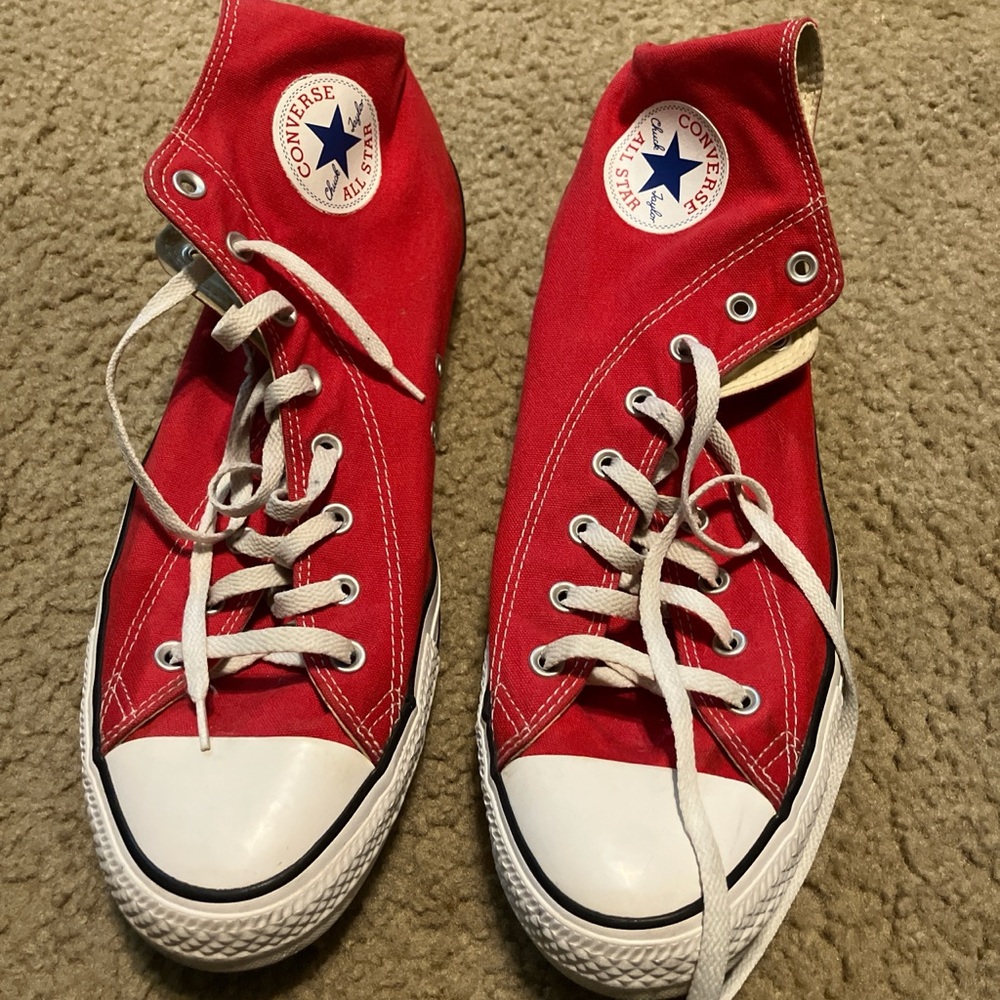 Converse Kids Red Canvas Sneakers